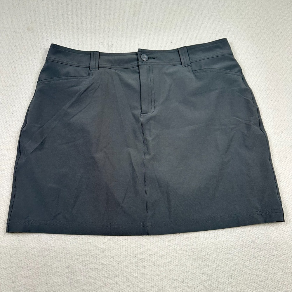 Eddie Bauer Adventurer 2.0 Travel Athletic Skort Skirt Womens 10 Outdoor Gray